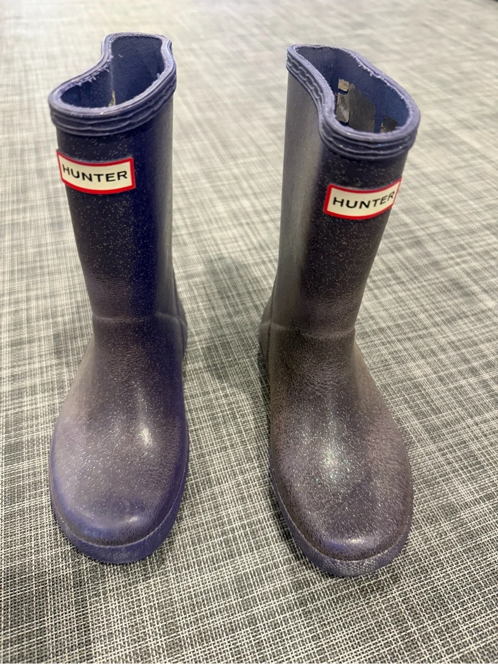 Hunter Kids Glitter Purple Rain Boots